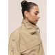 7. CASALL Damen-Trainingsjacke mit kurzen Ärmeln, Sandfarbe
