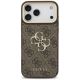 3. Guess 4G Big 4G Classic Logo Big Strap Metal Buttons Hülle für iPhone 18 Pro / 17 Pro – braun