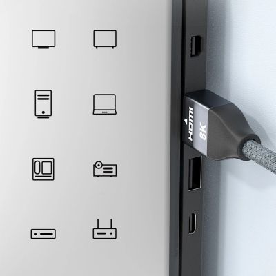 15. Wozinsky HDMI 2.1 Kabel 8K 60 Hz 48 Gbps / 4K 120 Hz / 2K 144 Hz 2 m Silber (WHDMI-20)