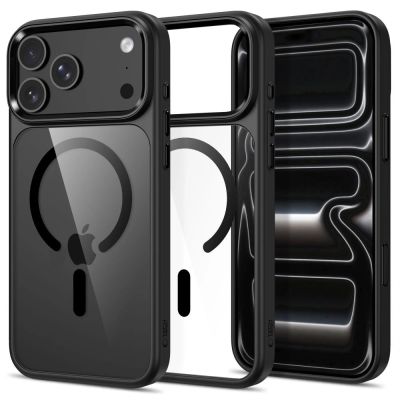 Tech-Protect Magmat Magsafe CC Hülle für iPhone 17 Pro Max / 18 Pro Max – Transparent Schwarz