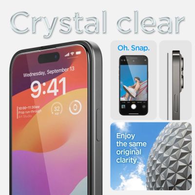9. Spigen Glas.tR EZ Fit FC gehärtetes Glas für iPhone 15 Plus – Schwarz