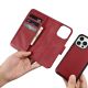15. iCarer Wallet Case 2in1 Cover iPhone 14 Pro Max Leder Flip Cover Anti-RFID Rot (WMI14220728-RD)