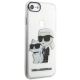 6. Karl Lagerfeld KLHCI8HNKCTGT iPhone 7/8/ SE 2020 / SE 2022 transparente Hartschale Gliter Karl&Choupette