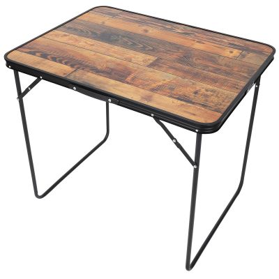 3. Klappbarer Campingtisch 80 x 60 x 70 cm, Holz