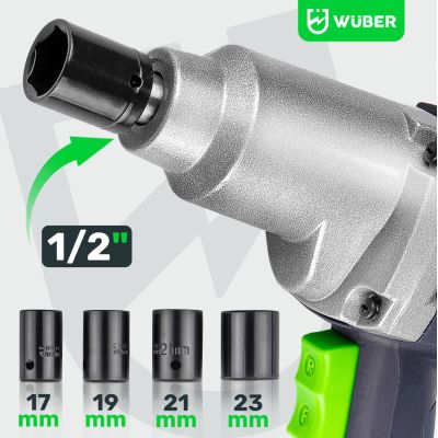 8. Elektrischer Schlagschrauber 800 Nm 1/2" für Räder, Koffer W33250 WUBER