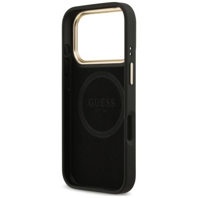 7. Guess 4G Logo Plate MagSafe Hülle für iPhone 18 Pro Max / 17 Pro Max – Schwarz