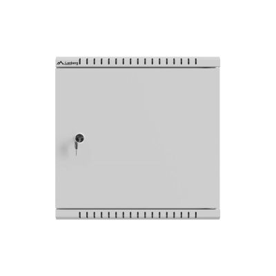 4. LANBERG TPR 10"-Installationsschrank mit Mesh-Platte 340X340X140, grau (montiert)