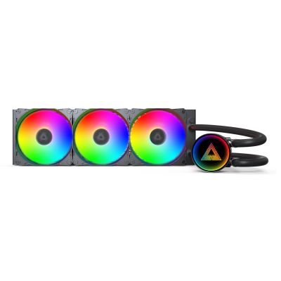 3. Montech LightFlow ARGB 360 All-in-One-Flüssigkeitskühler für Prozessoren, 12 cm, Schwarz, 1 Stück.