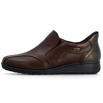 3. Rieker 47259-27 bequeme braune Damen-Lederschuhe