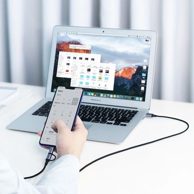 11. Ugreen Kabel 2in1 USB - Micro USB / USB Type C Kabel 1m 2.4A schwarz (30875)