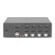4. KVM-Switch, 4 Ports, 4K 60Hz, 8x DP IN, 2x DP OUT, 2x USB A, 2x Audio IN & OUT
