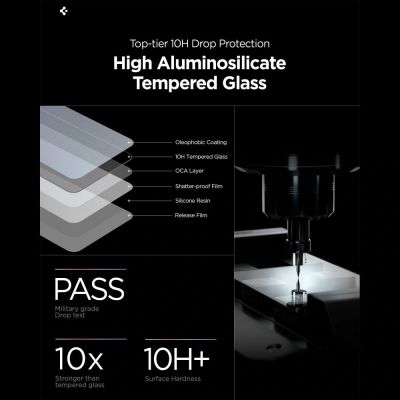 8. Spigen Glas.Tr Ez Fit Pro HD Privacy Glass 2er-Pack für Samsung Galaxy S26+