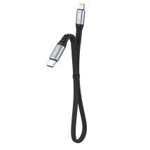 Dudao L10P Lightning - USB-C PD 20W Kabel 0,23m - Schwarz