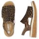 12. Beige Plateau-Sandalen mit Leopardenmuster für Damen, Rieker 62741-90
