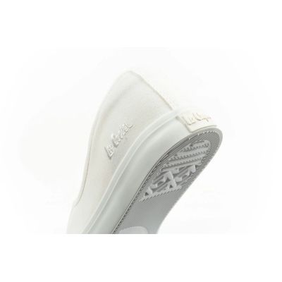 7. Lee Cooper Damenschuhe, sportliche weiße Slip-On-Ballerinas