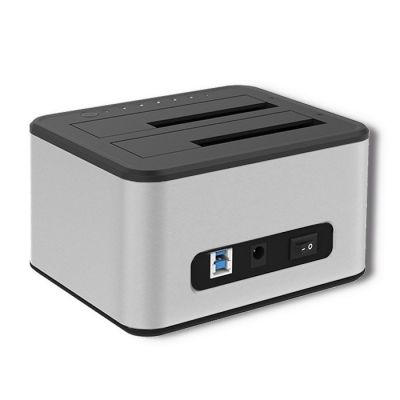 7. QOLTEC Dockingstation für 2 Festplatten 2x HDD/SSD 2,5"/3,5" SATA | USB 3.0 | KLONEN