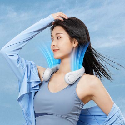 5. Jisulife Nackenventilator 3 4000mAh Tragbarer Nackenventilator - Grau