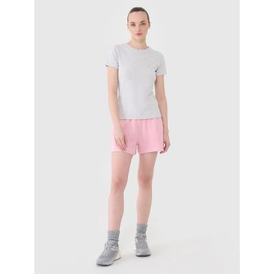 5. Schmal geschnittenes, einfarbiges Damen-T-Shirt 4F 4FWMM00TTSHF2673-27M