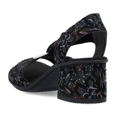 10. Bequeme Rieker W RKR679 schwarze Sandalen