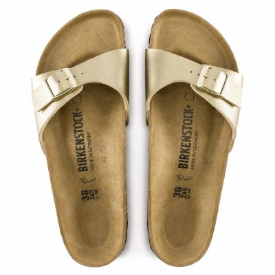 11. Birkenstock Madrid Birko-Flor Gold Damen Regular Wide Gold Flip-Flops (1016106)