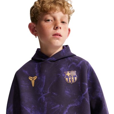 3. Nike FC Barcelona Kinder-Sweatshirt Schwarz und Lila IO4660 010