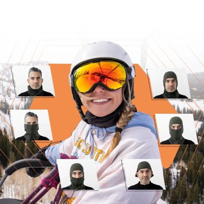 6. Qunature 13230023011 Ski-Sturmhaube Fahrrad-Motorrad-Sturmhaube Größe L - schwarz