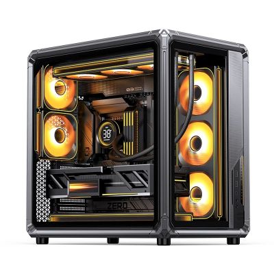 14. Jonsbo X400 PC-Gehäuse, Midi-Tower, ATX, gehärtetes Glas – grau