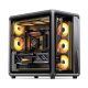 14. Jonsbo X400 PC-Gehäuse, Midi-Tower, ATX, gehärtetes Glas – grau