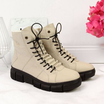4. Rieker W X3428 isolierte Stiefeletten beige 