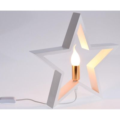 15. Dekorativer Stern mit LED-Beleuchtung, 35 cm, weiß