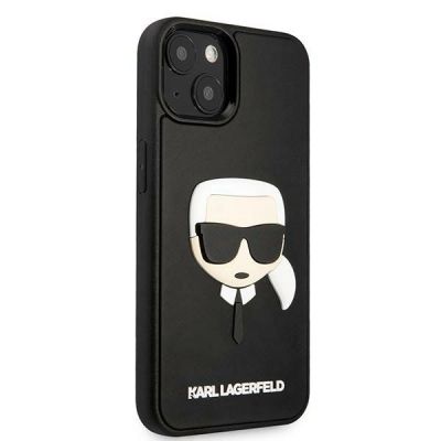 4. Karl Lagerfeld KLHCP14MKH3DBK iPhone 14 Plus 6,7 "schwarz / schwarzes Hardcase 3D Rubber Karl's Head