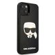 4. Karl Lagerfeld KLHCP14MKH3DBK iPhone 14 Plus 6,7 "schwarz / schwarzes Hardcase 3D Rubber Karl's Head