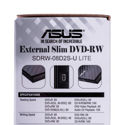 5. DVD-Rec ASUS SDRW-08D2S-U LITE USB SLIM BLACK BOX