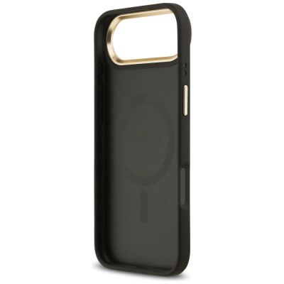 7. Guess Grained Strass Logo MagSafe Hülle für iPhone Air - Schwarz