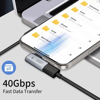 3. Tech-Protect Ultraboost AA01 USB-C Winkeladapter - Grau