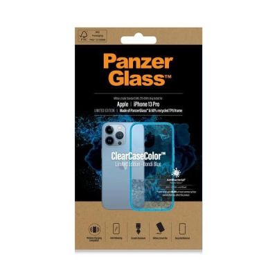 6. PanzerGlass ClearCase Antibakterielle, in Militärqualität zertifizierte Hülle für iPhone 13 Pro – Transparent Blau