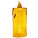 36. Dekorative Kerze, 8 cm, bernsteinfarben, warmweiß, 1 LED