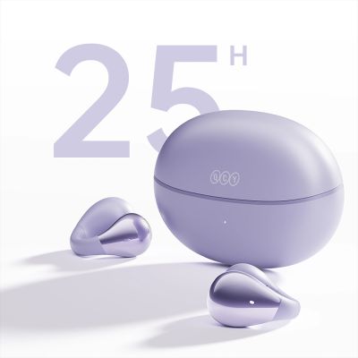 5. OWS QCY Crossky C30 Ohrhörer mit Clip, IPX4, Bluetooth 5.4 – Lila
