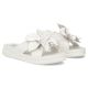 5. Damen-Flip-Flops aus Leder mit Blume, weiß, Filippo DK7762