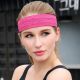 6. Elastisches Stirnband aus Stoff zum Laufen Fitness orange
