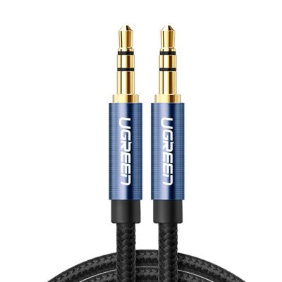 Ugreen AUX-Audiokabel, gerader Stecker, 3,5-mm-Miniklinke, 3 m blau (AV112)
