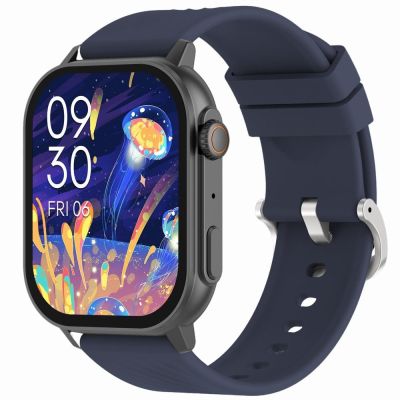 3. Smartwatch Gravity GT15-4 mit blauem Silikonarmband + Titanarmband