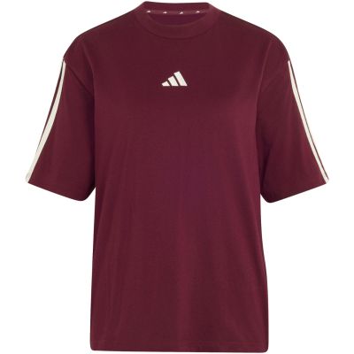 2. Damen-T-Shirt adidas Essentials 3-Stripes Boyfriend bordeaux KX0793