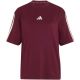 2. Damen-T-Shirt adidas Essentials 3-Stripes Boyfriend bordeaux KX0793