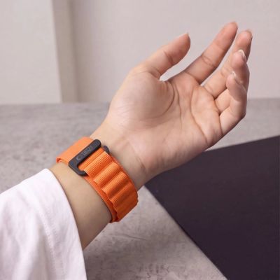 5. Tech-Protect Nylon Pro Armband für Garmin Fenix 5X / 5X Plus / 6X / 6X Pro / 7X / 8 / 8 Pro / 9 / 9 Pro (47 mm) – Orange