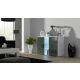 Kommode 120 cm SOHO S7 weiß/grau glänzend