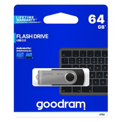 5. GoodRam Twister UTS2-0640K0R11 USB-Stick (64 GB; USB 2.0; schwarz)