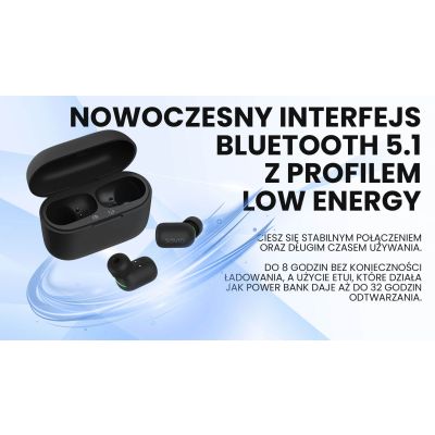 SAVIO Kabellose Bluetooth 5.1 IPX5 Kopfhörer TWS-09