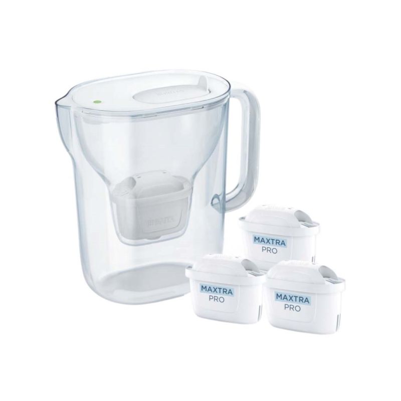 Brita Style Essential Filterkanne + 3 MaxtraPro PP-Kartuschen (weiß)