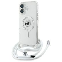 Karl Lagerfeld IML Choupette Head & Cord Magsafe Hülle für iPhone 16 – transparent